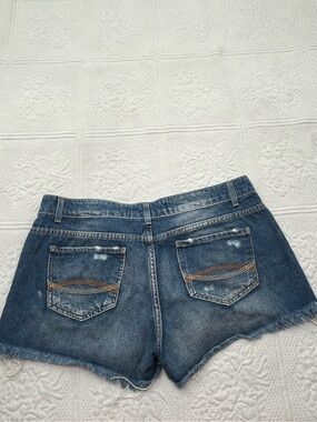 Denim Cutoff Shorts - Blue